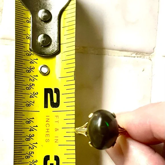 Rare vintage Koroit opal, in Queensland, Australia; set In 10 k gold - Picture 10 of 14